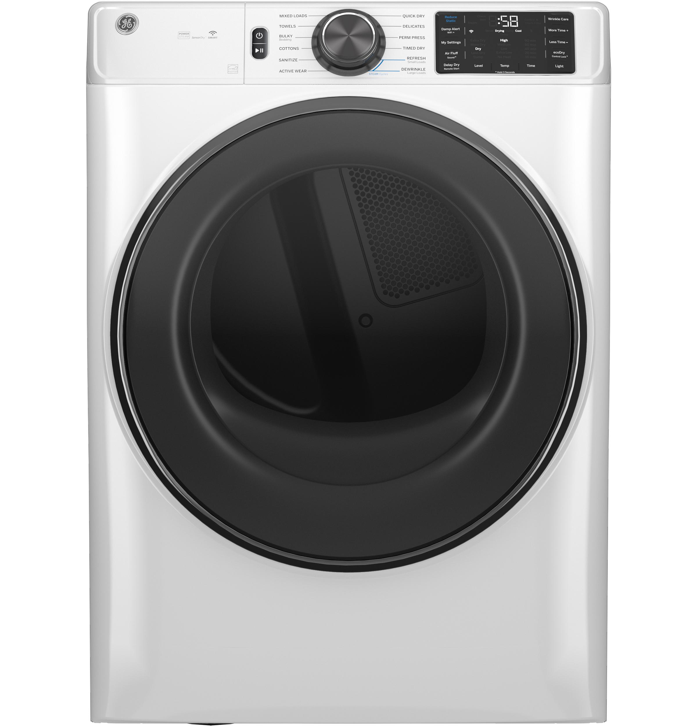 Ge Appliances GFD65ESSVWW Ge® 7.8 Cu. Ft. Capacity Smart Front Load Electric Dryer With Steam And Sanitize Cycle