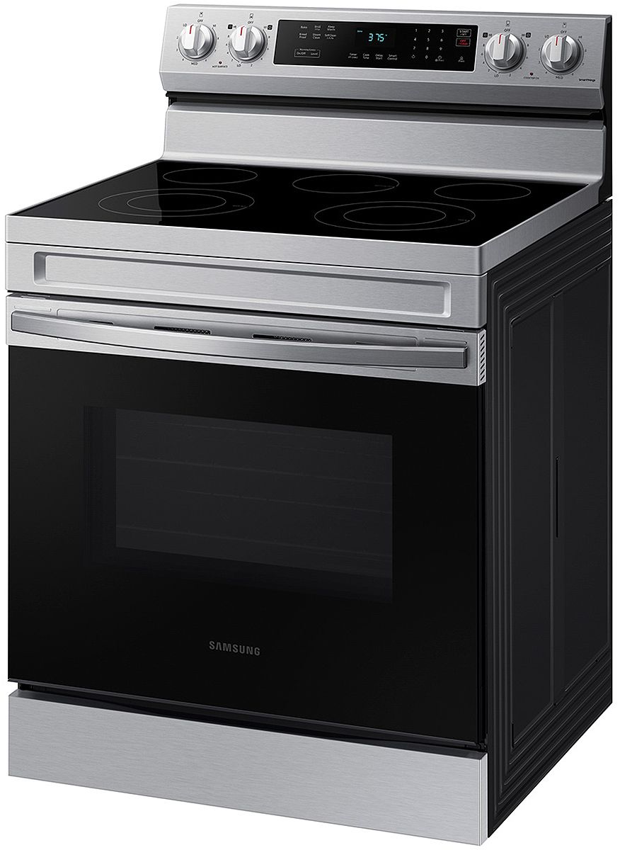  6.3 Cu. Ft. Stainless Steel Smart Freestanding Electric Range With Rapid Boil and Self Clean