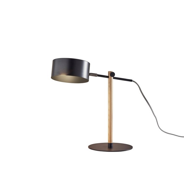 Natural Wood Dylan Desk Lamp Black Adesso