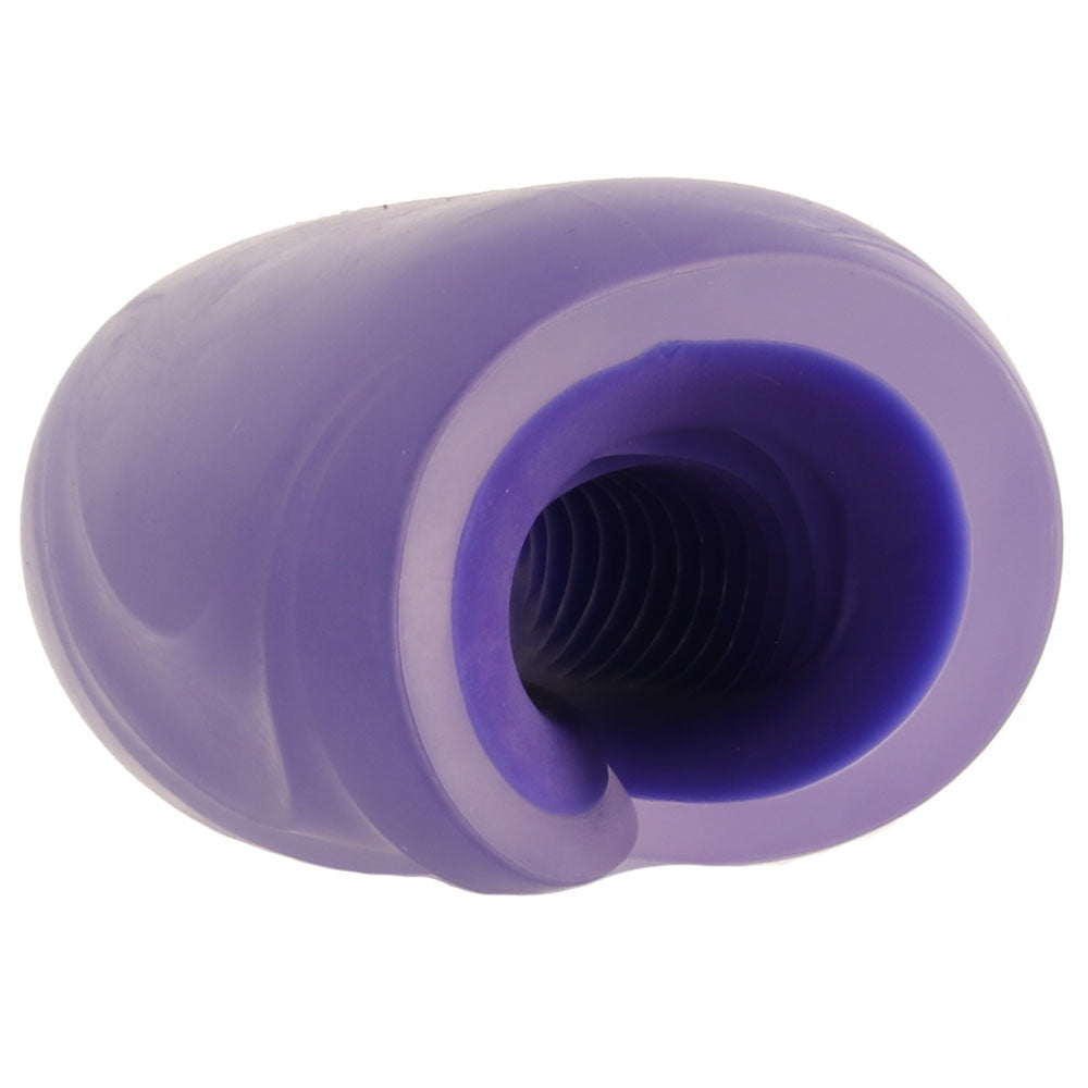 The Gripper Spiral Grip Open Sleeve Masturbator in Purple