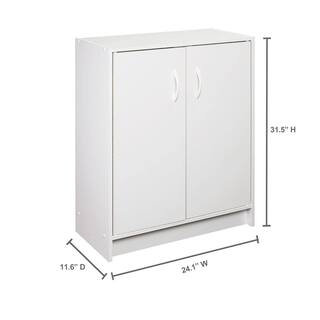 ClosetMaid 32 in. H x 24 in. W x 12 in. D White Wood Look 2-Door Stackable Storage Organizer 8982