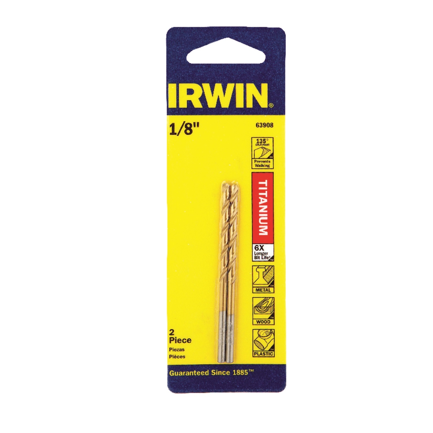 Irwin 1/8 in. X 2-3/4 in. L High Speed Steel Drill Bit Set 2 pc