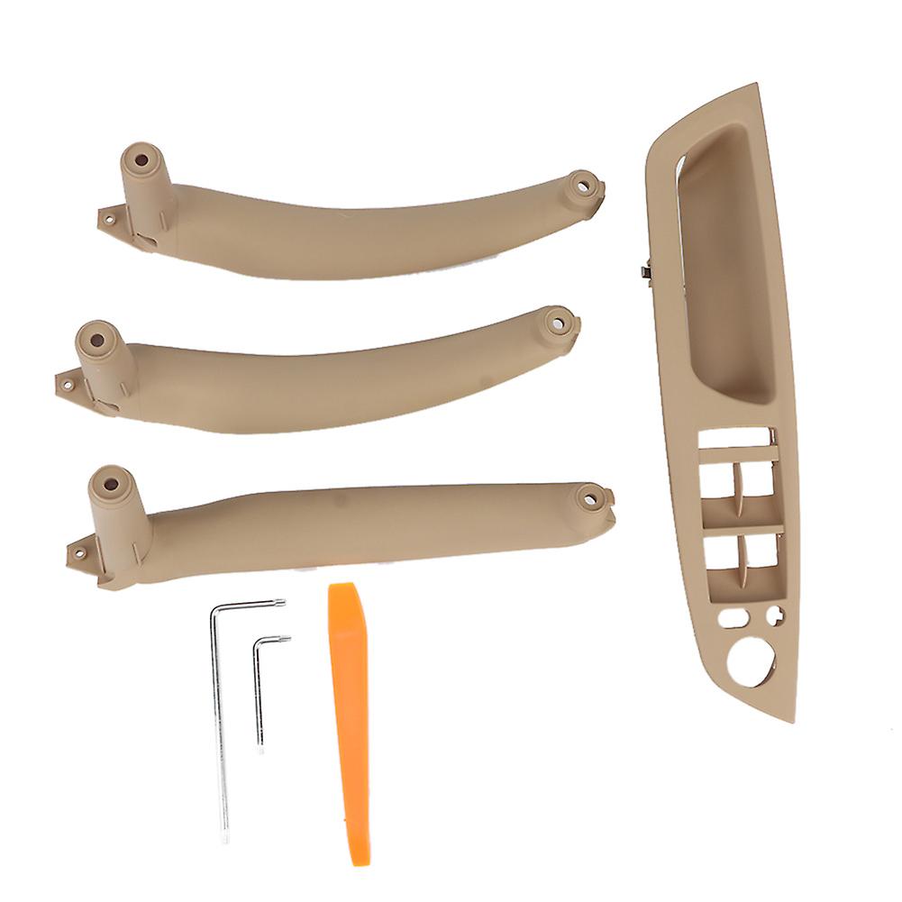 4pcs Car Inner Handle Bracket Modification Beige Fit For X5 X6 2007-2013