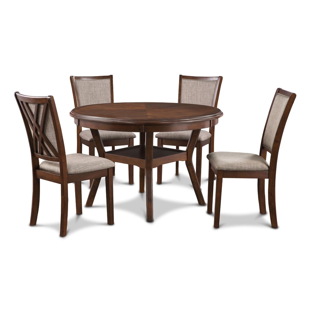 New Classic Furniture Baart 5 Piece Round Dining Set