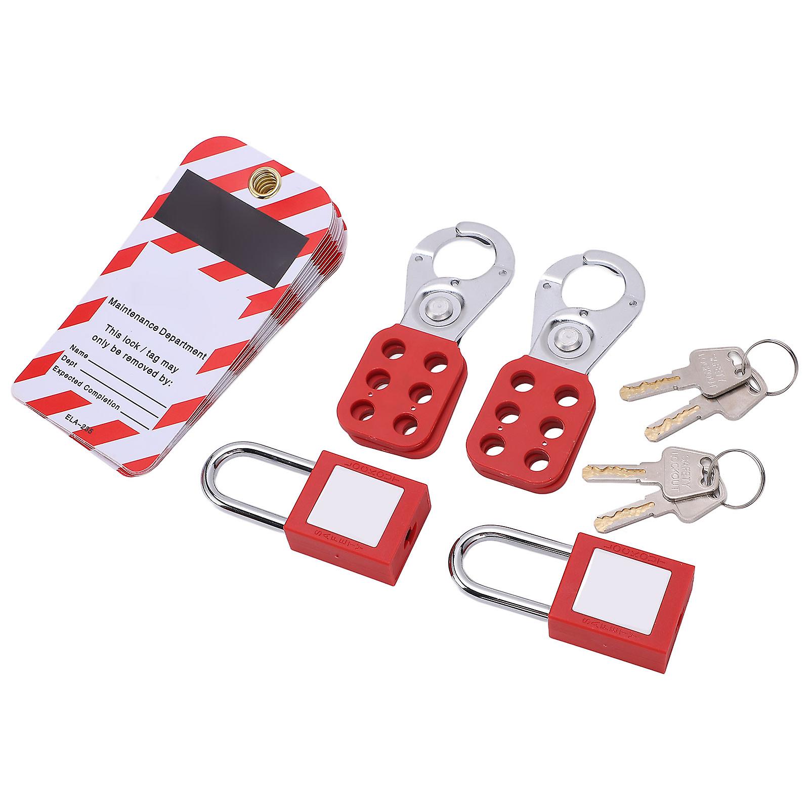 Electrical Lockout Tagout Kit Tag Hasp Safety Padlock Set Rustproof For Lock Out Tag Out Station