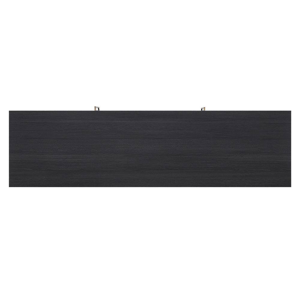 MeyerCross Quincy 58 in. Charcoal Gray TV Stand Fits TV's up to 65 in. with Log Fireplace Insert TV1131