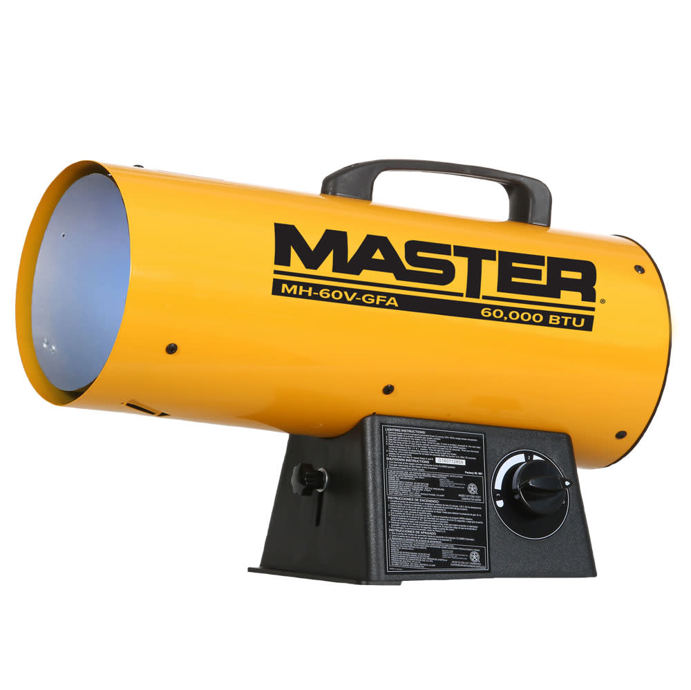 Master 60，000 BTU Propane Forced Air Heater， Variable Output ;