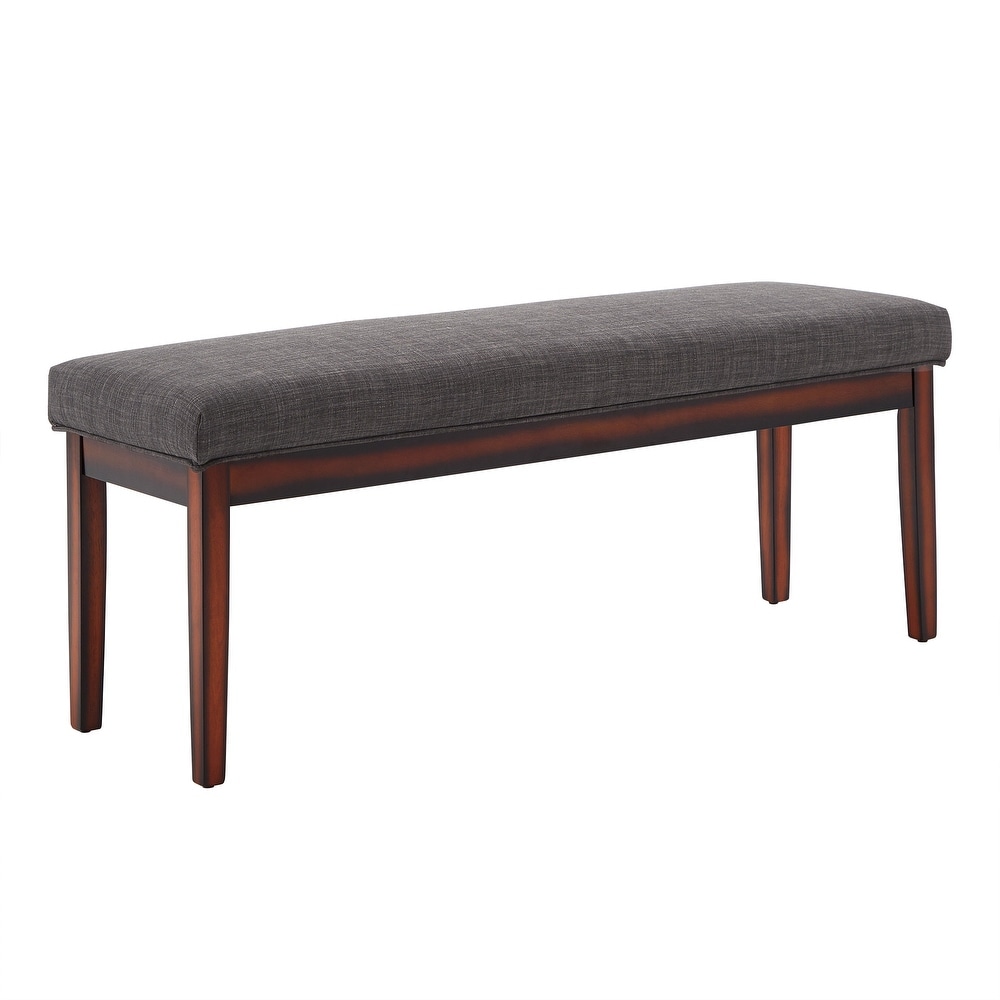 Hawthorne Upholstered Espresso Finish Bench by iNSPIRE Q Bold