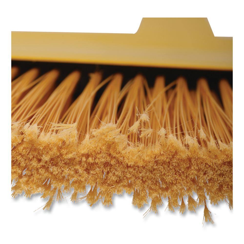 Boardwalk 53 in. Wood Handle Plastic Bristles Angle Broom in Yellow (12Carton) BWK932ACT