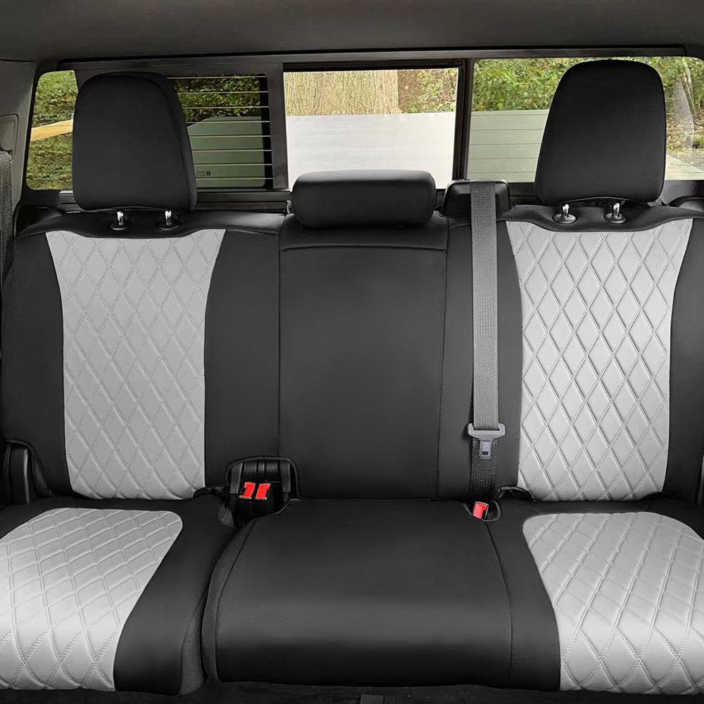 FH Group Neoprene Custom Fit Seat Covers for 2019-2022 GMC Sierra 1500 2500HD 3500HD Base to SLE DMCM5009GRAY-FULL