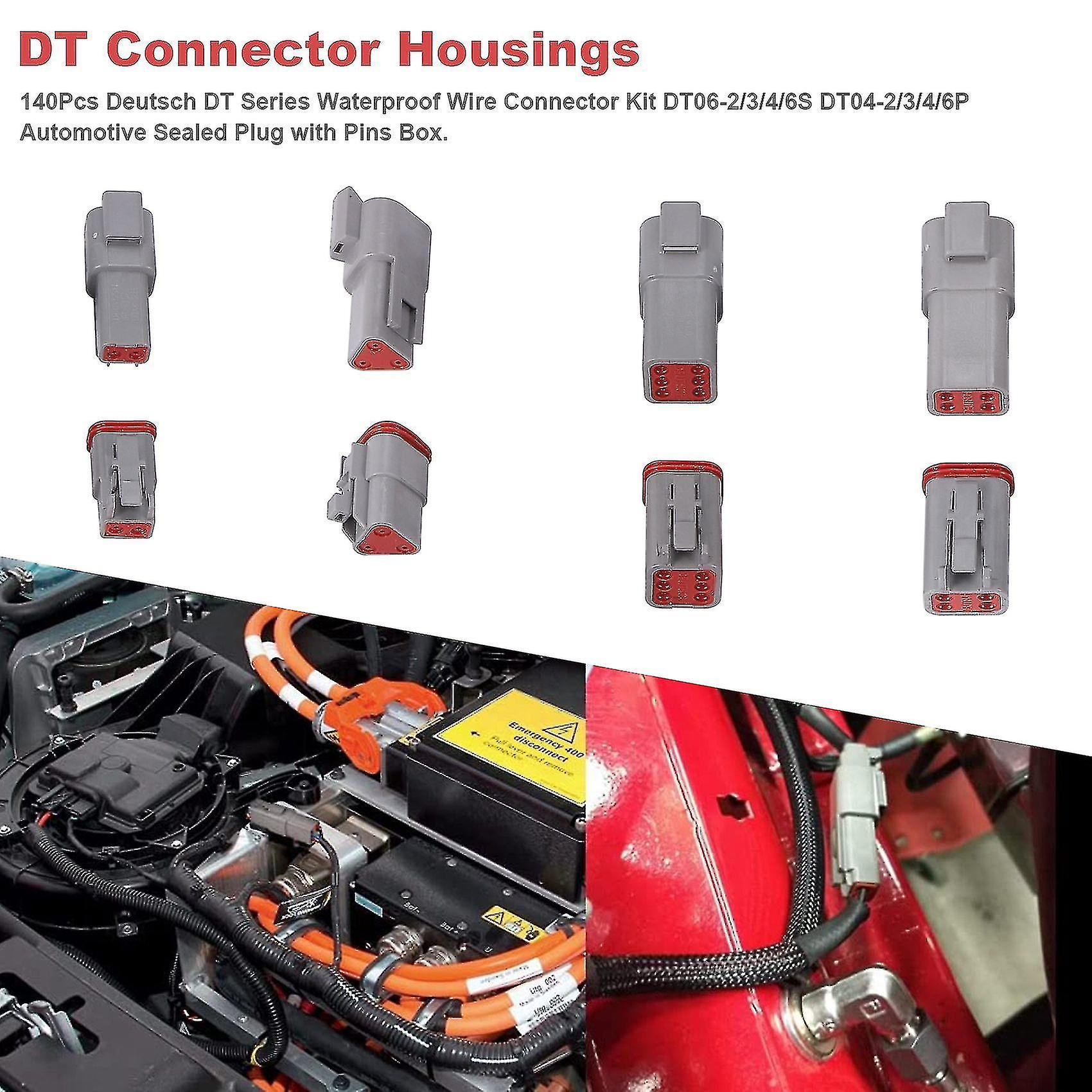 140pcs Deutsch Dt Series Waterproof Wire Connector Kit With Pins Box