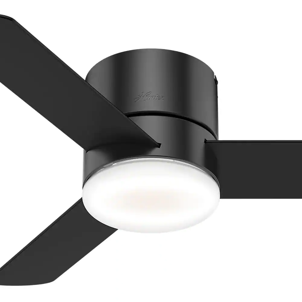 Minimus 44 in. Low Profile Integrated LED Indoor Matte Black Ceiling Fan Light