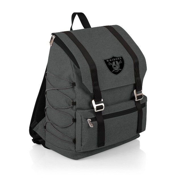 Nfl Las Vegas Raiders On The Go Traverse Cooler Backpack Heathered Gray