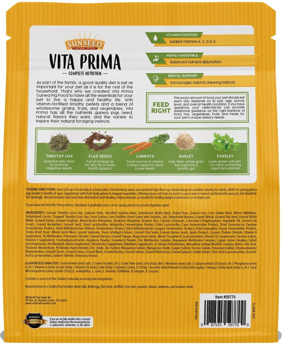 Sunseed Vita Prima Guinea Pig Food