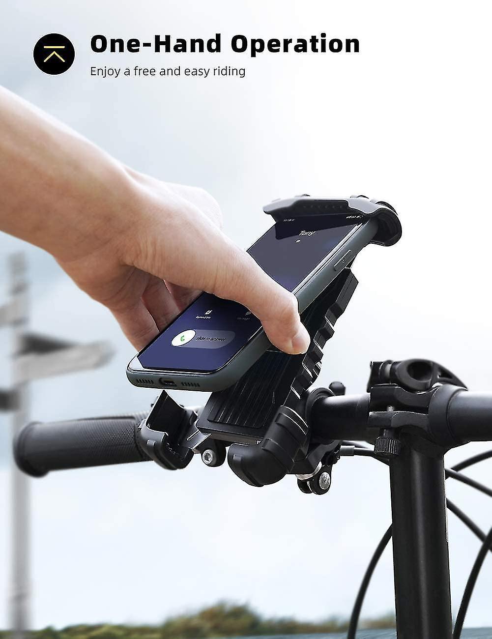 Bicycle Phone Holder， Motorcycle Phone Holder - Lamicall Bicycle Handlebar Phone Clip For 4.6