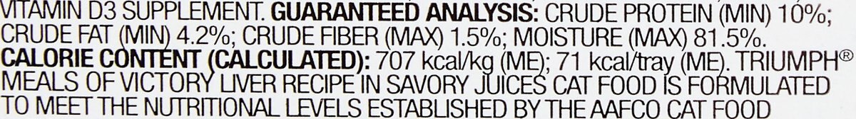 Triumph Meals of Victory Liver Recipe in Savory Juices Cat Food Trays