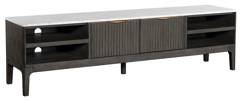 Keldon Media Stand  Grey   Transitional   Entertainment Centers And Tv Stands   by Sunpan Modern Home  Houzz