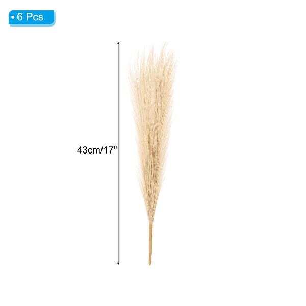 6 Pcs 17 Inch Faux Pampas Grass Artificial Boho Decor