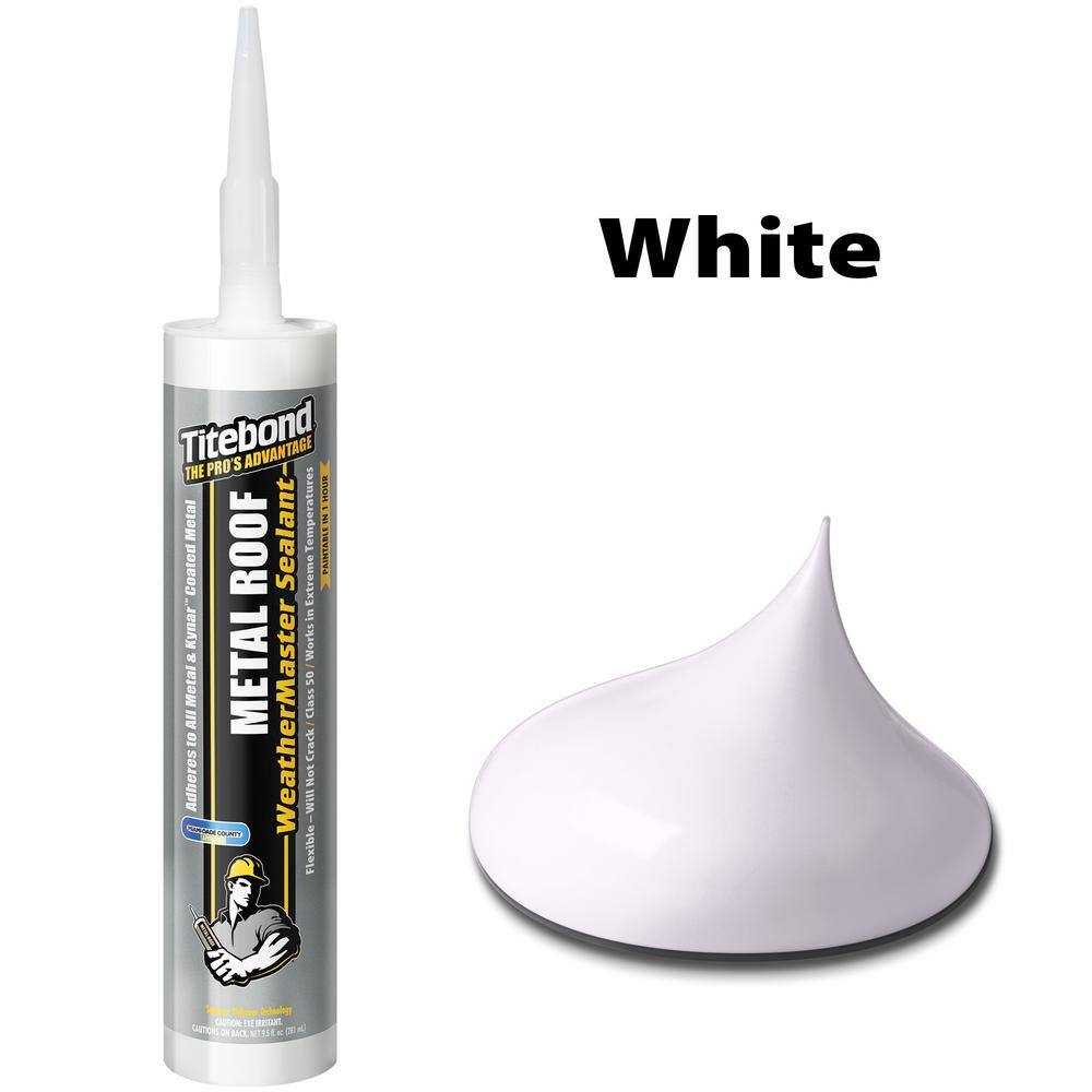 Titebond 9.5 oz. White Metal Roof Exterior Sealant (12-Pack) 61001A