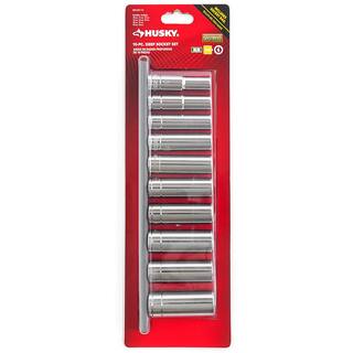 Husky 38 in. Drive Deep SAEMM Socket Set (20-Piece) H3DDP20PCSR