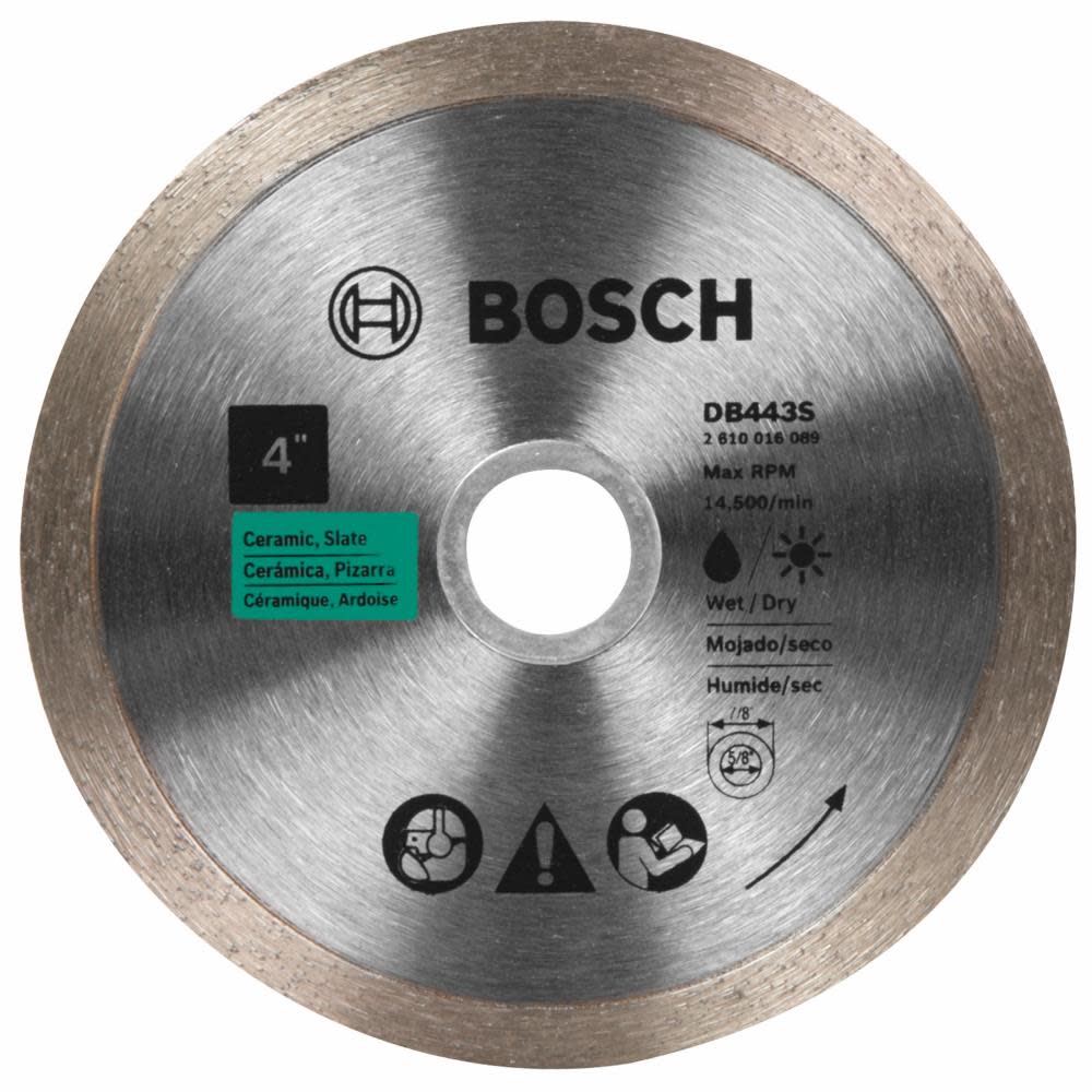 4 In. Standard Continuous Rim Diamond Blade for Clean Cuts ;