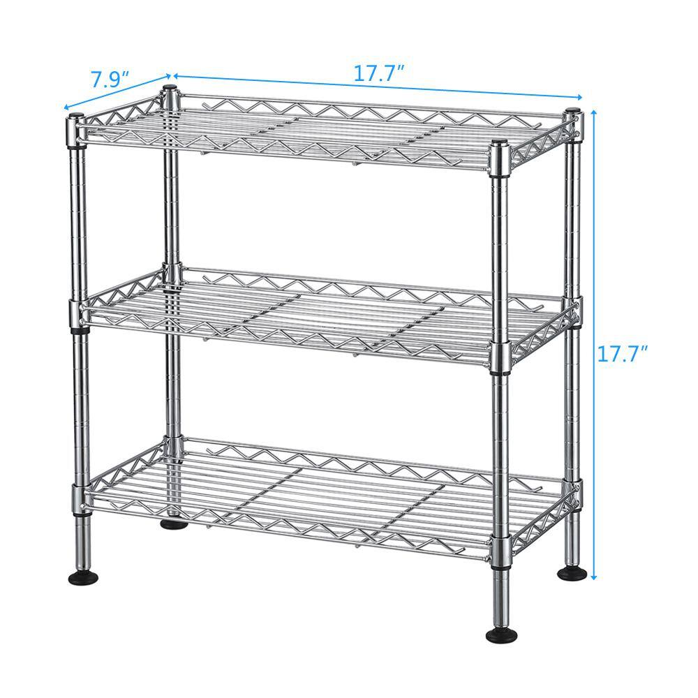 Karl home Modern Silver Wire Shelf (17.72 in. D x 7.87 in. W) 302589548684