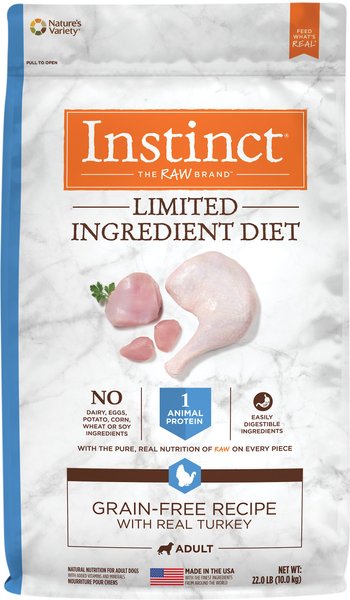 Instinct Limited Ingredient Diet Grain-Free Recipe with Real Turkey Freeze-Dried Raw Coated Dry Dog Food