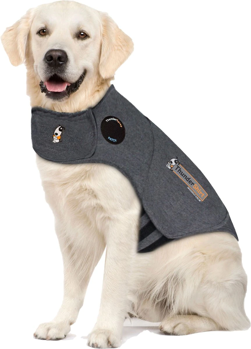 Thundershirt Classic Dog Anxiety Jacket， X-Large， Heather Grey #1