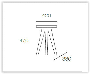 Petite Stool - Grey