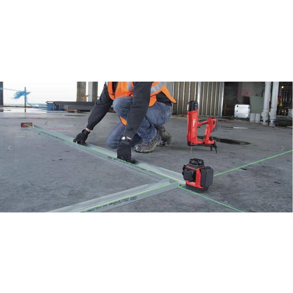 Hilti 33 ft. PM 30-MG Multi-Green Laser Kit with PMA 20 Tripod Battery Charger and Case 3627166