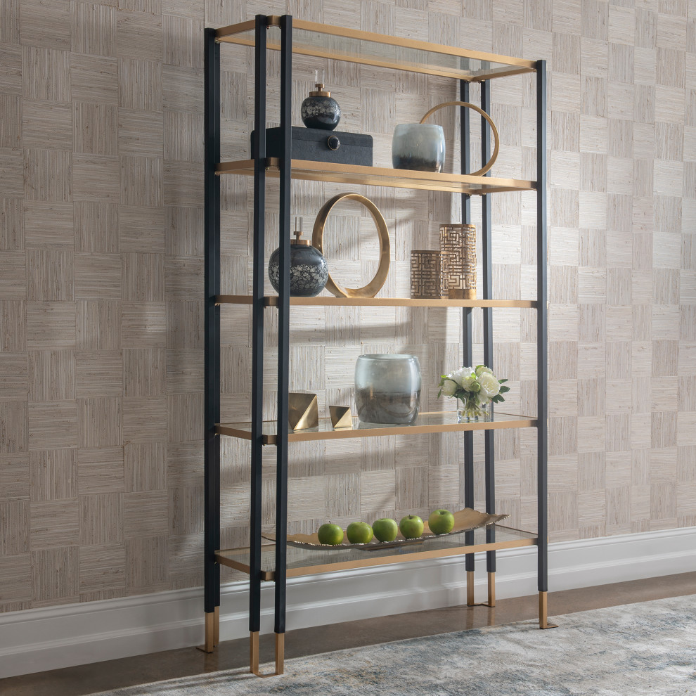 Uttermost Kentmore Modern Etagere   Modern   Bookcases   by Zin Home  Houzz