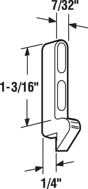 Prime-Line Zinc-Plated Cast Metal Latch Strike 1 pk