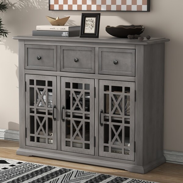 Entryway Kitchen Dining Room Storage Cabinet with 3 Drawers