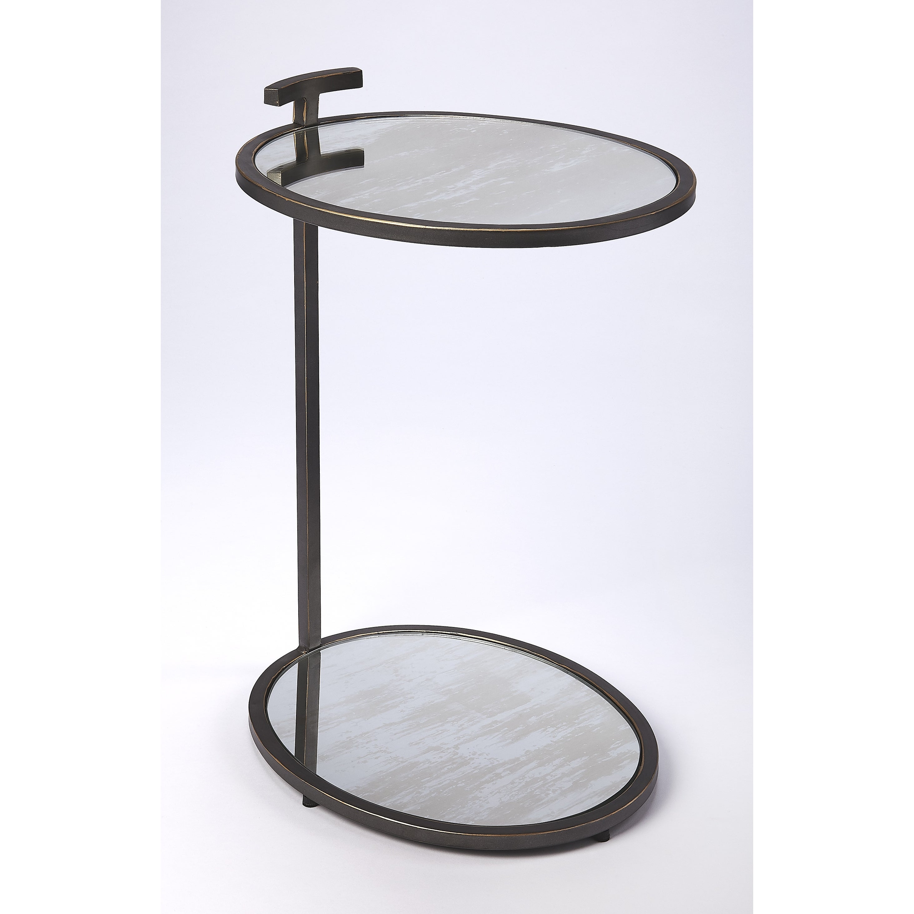 Carson Carrington Tahult Gold Metal and Mirror Side Table