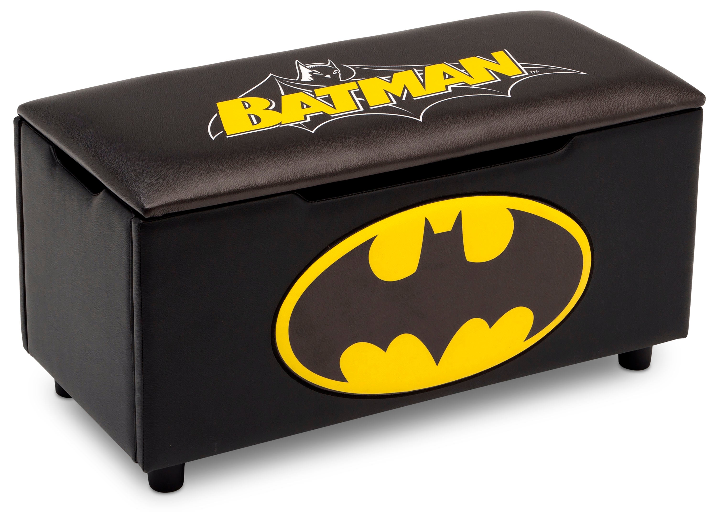 DC Comics Batman Upholstered Storage Bench for Kids | Perfect for Bedrooms/Playrooms/Living Rooms | Features Fun Graphics of Batman