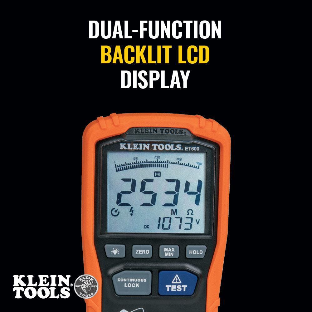 Klein Tools Insulation Resistance Tester ET600 from Klein Tools