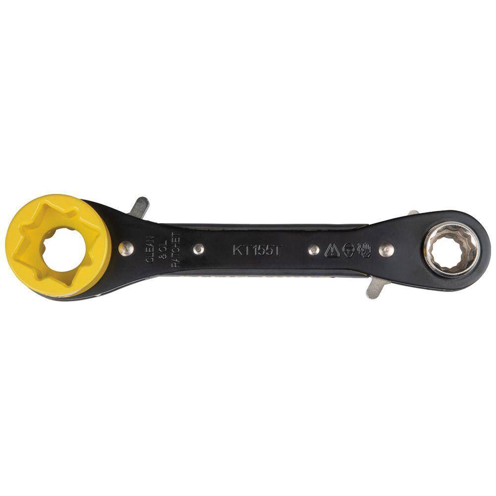 Klein Tools 5-in-1 Ratcheting Lineman's Wrench KT155T