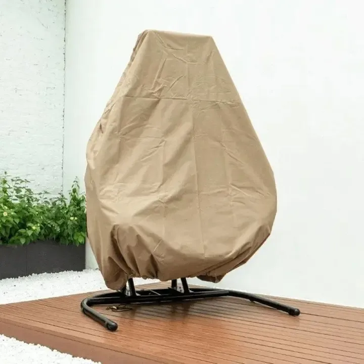 Patio Wicker Swing Chair With Stand Rain Cover Included