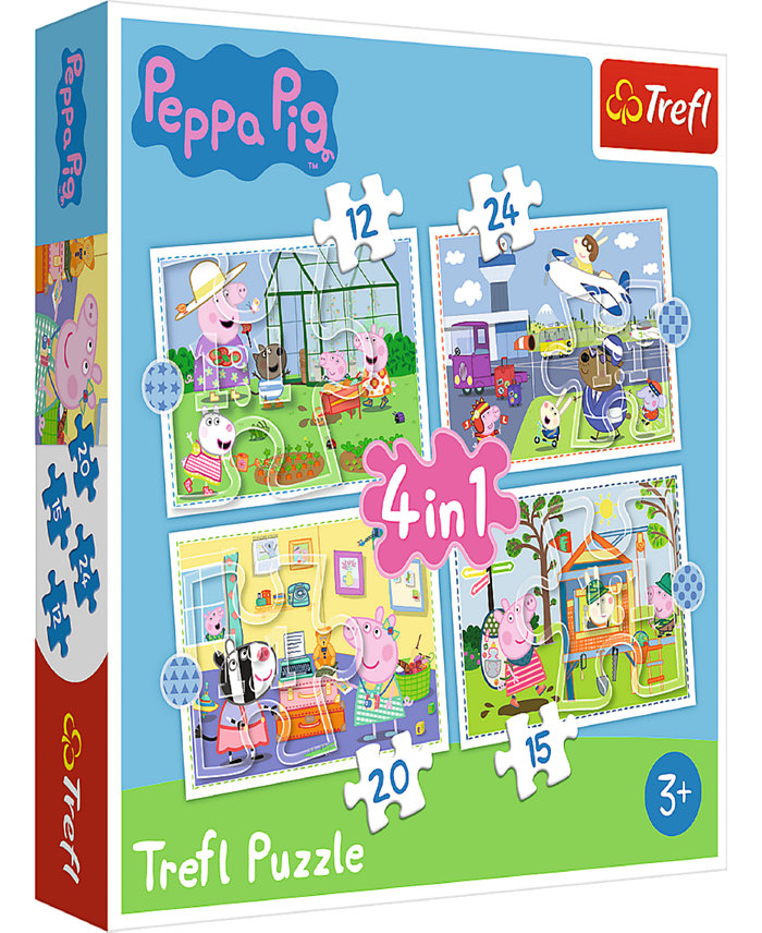 Trefl Peppa Pig 4 in 1 12  20  24  15 Piece Puzzle