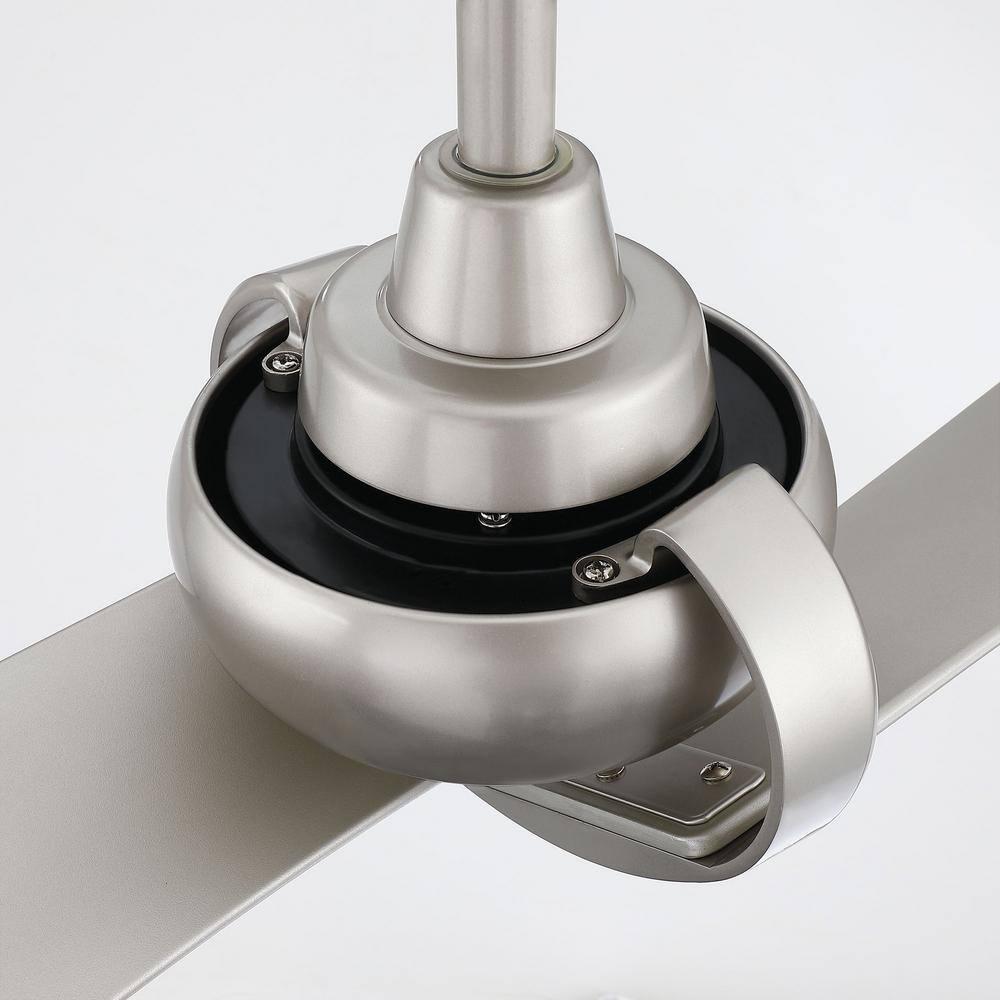 Parrot Uncle Shellcove 54 in Modern Silver 2Blade Downrod Ceiling Fan with Remote Control