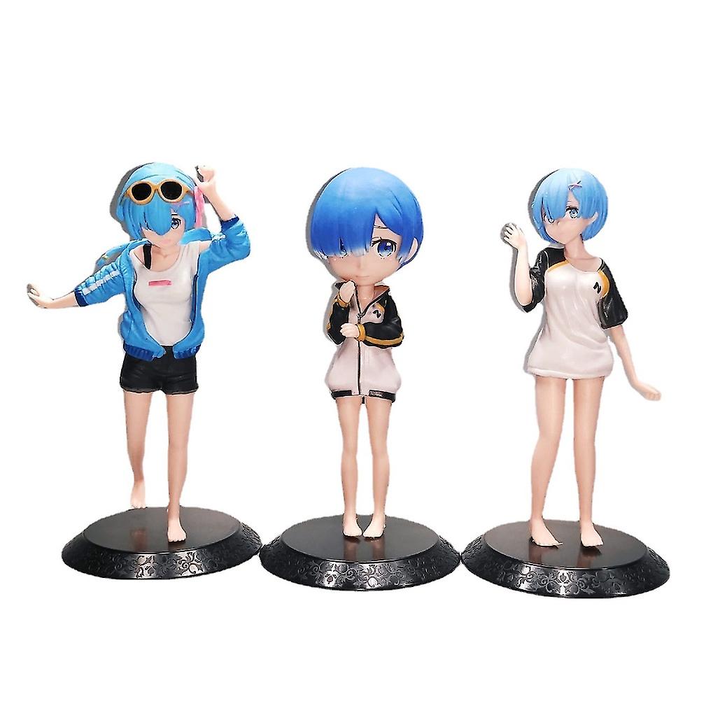 3pcs Rem Ram Figure Toy Model