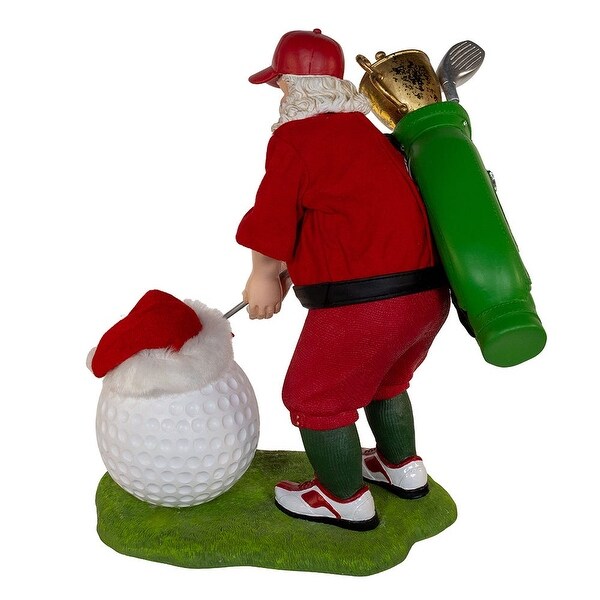 Kurt Adler 11Inch Fabriché Golfer Santa With Oversized Golf Ball