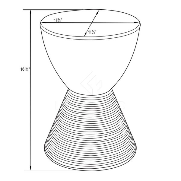 LeisureMod Boyd Modern Storage Side Table Plastic Ribbed End Table