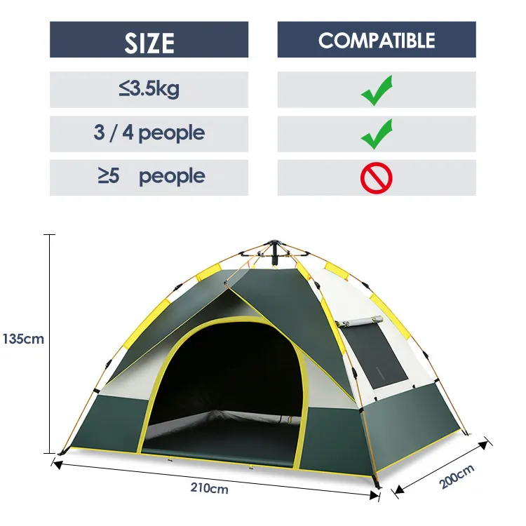 Custom Small Big Large Temporary Waterproof Travel Hiking Camping Outdoor Tent