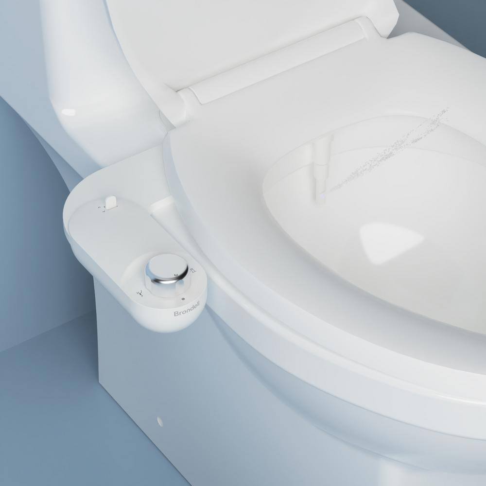 Brondell SimpleSpa Eco Ambient Temperature Single Nozzle Attachable Bidet System Bidet Attachment with Recycled Plastics SSE-15