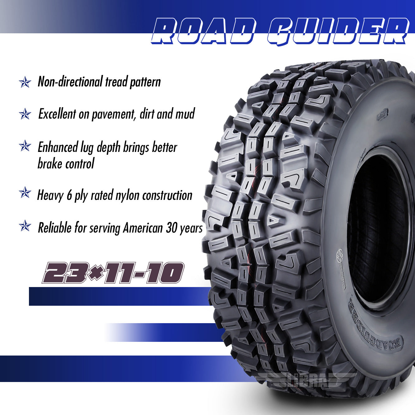 2 New ATV/UTV tires 23x11-10 23x11x10 6PR 10269.