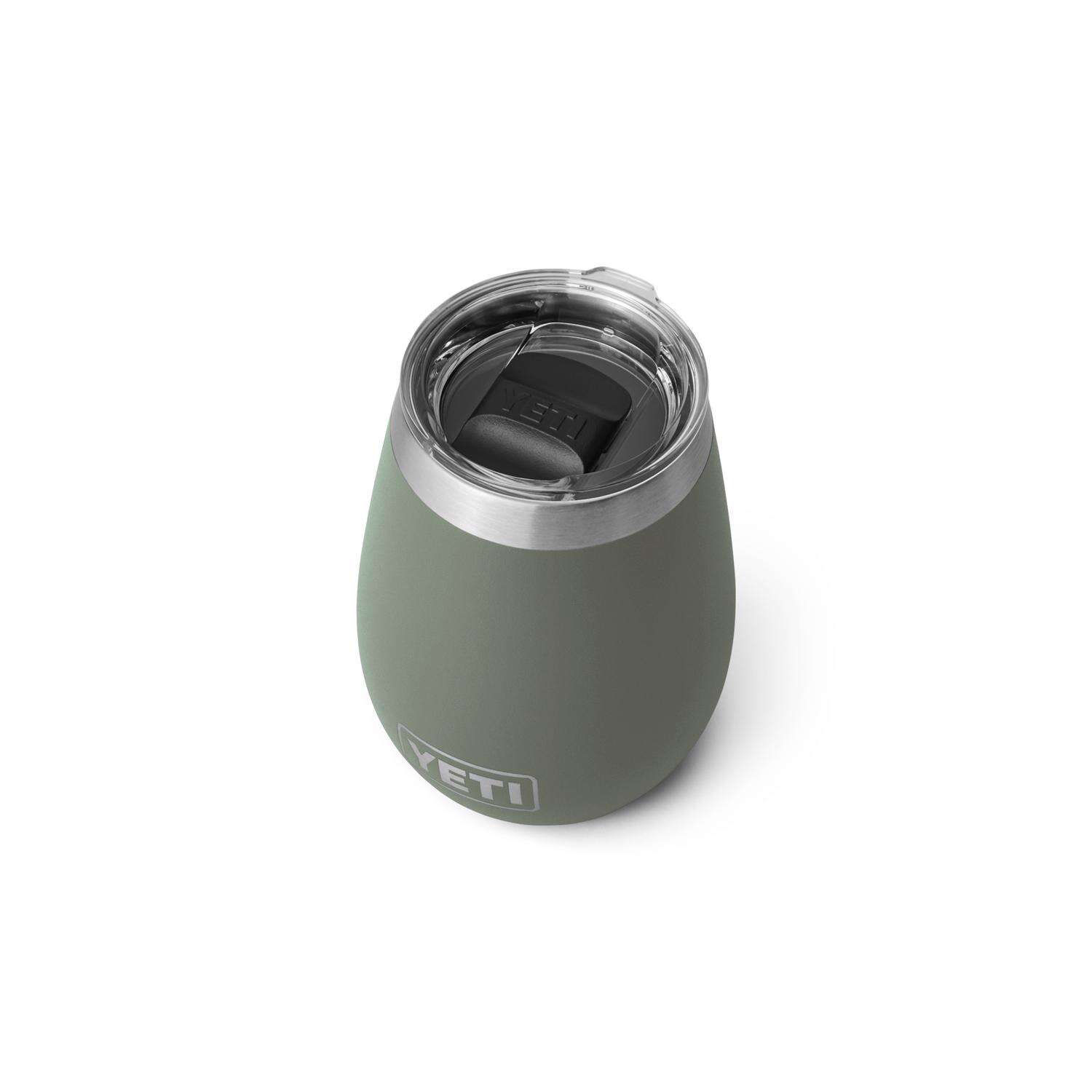 YETI Rambler 10 oz Camp Green BPA Free Wine Tumbler with MagSlider Lid