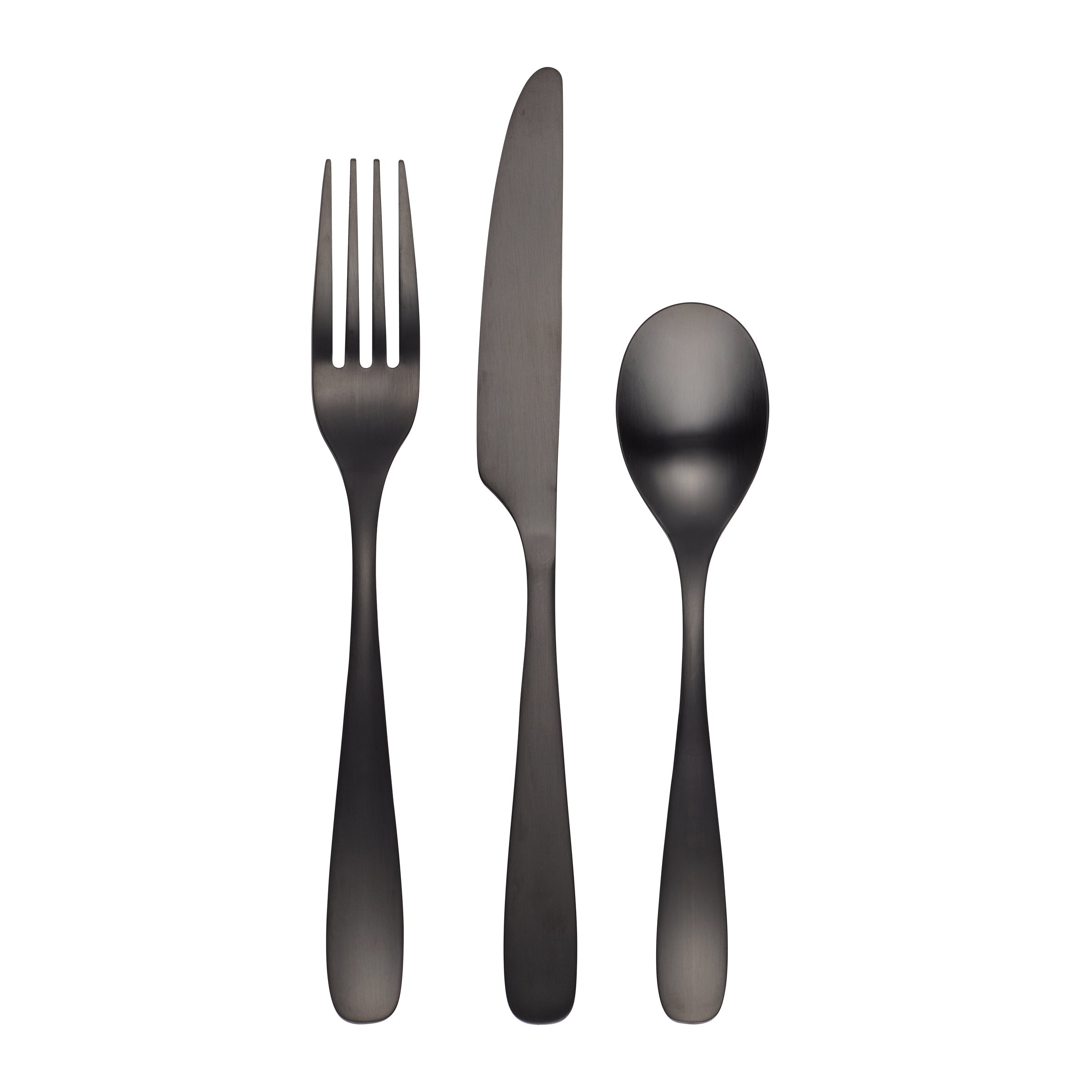 Eliana Black 12-Piece Flatware Set