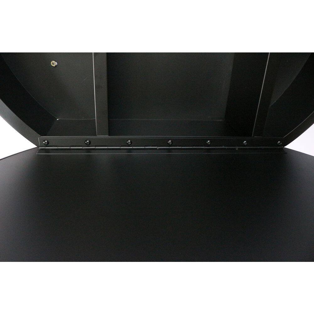 24 in. W x 24 in. H Round Black Iron and Aluminum RecessedSurface Mount Medicine Cabinet with Mirror MC2424-10276