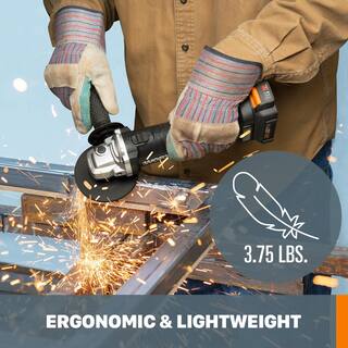 Worx Power Share 20-Volt Cordless 4-12 in. Angle Grinder with Brushless Motor (Tool-Only) WX812L.9